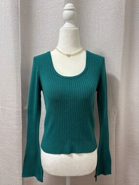 Y2k Women’s Long Sleeve fitted Top Size Small Preppy,90s